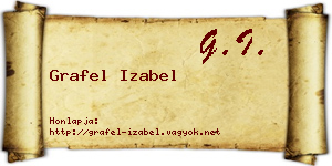 Grafel Izabel névjegykártya